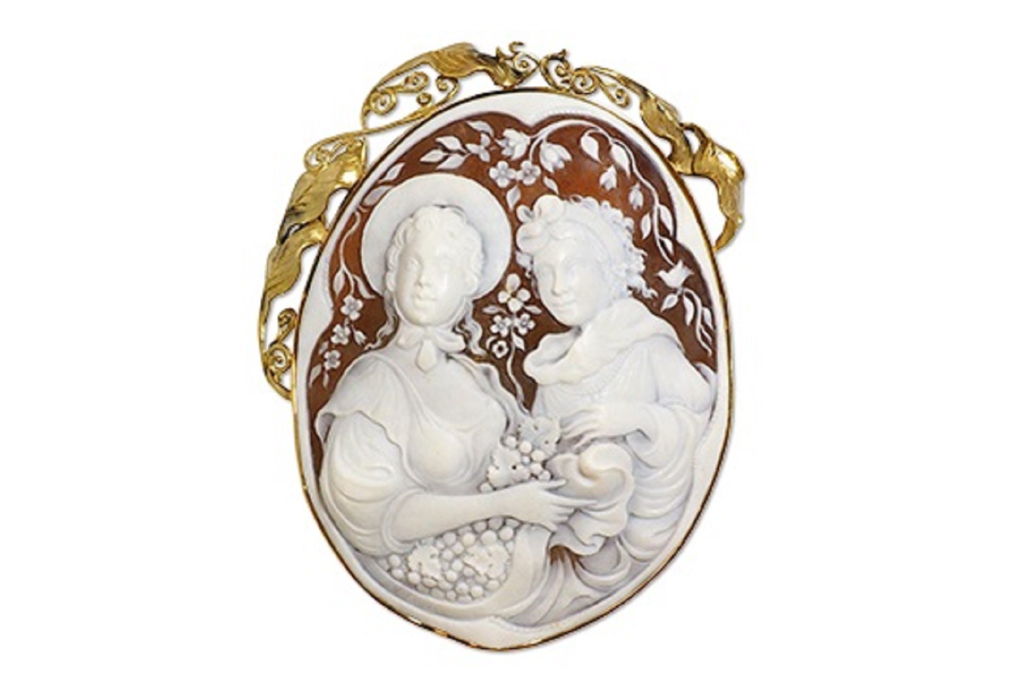 Shell Cameo K18シェルカメオブローチ兼ペントップ (No.303516) – JEX Shell Cameo K18シェルカメオブローチ兼ペントップ (No.303516) – JEX