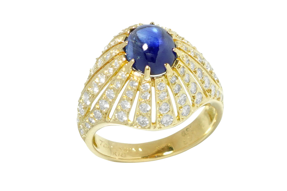 平和堂】K18エメラルドリング Moving Jewelry
