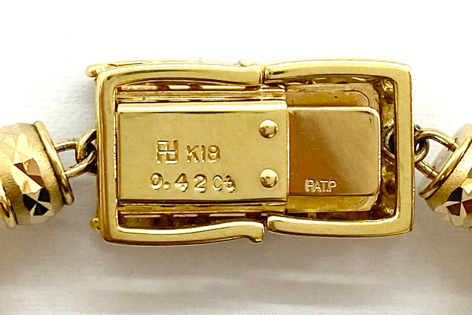 South Sea Pearl K18白蝶パール(ゴールド系)ネックレス(ダイヤ付クラスプ)&イヤリング セット (NO.304569)