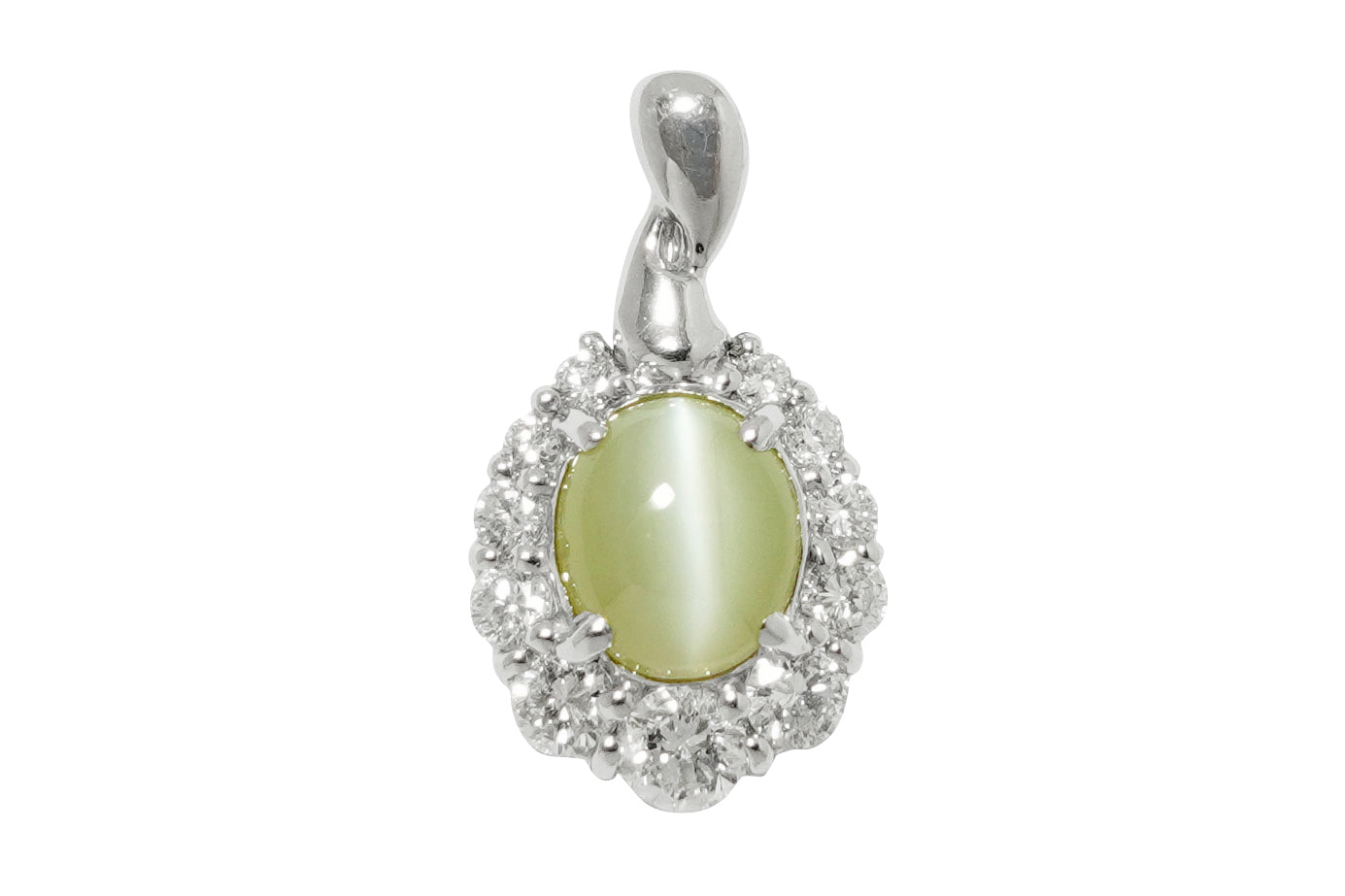 Chrysoberyl Cat's Eye Pt900/K18WGクリソベリルキャッツアイ