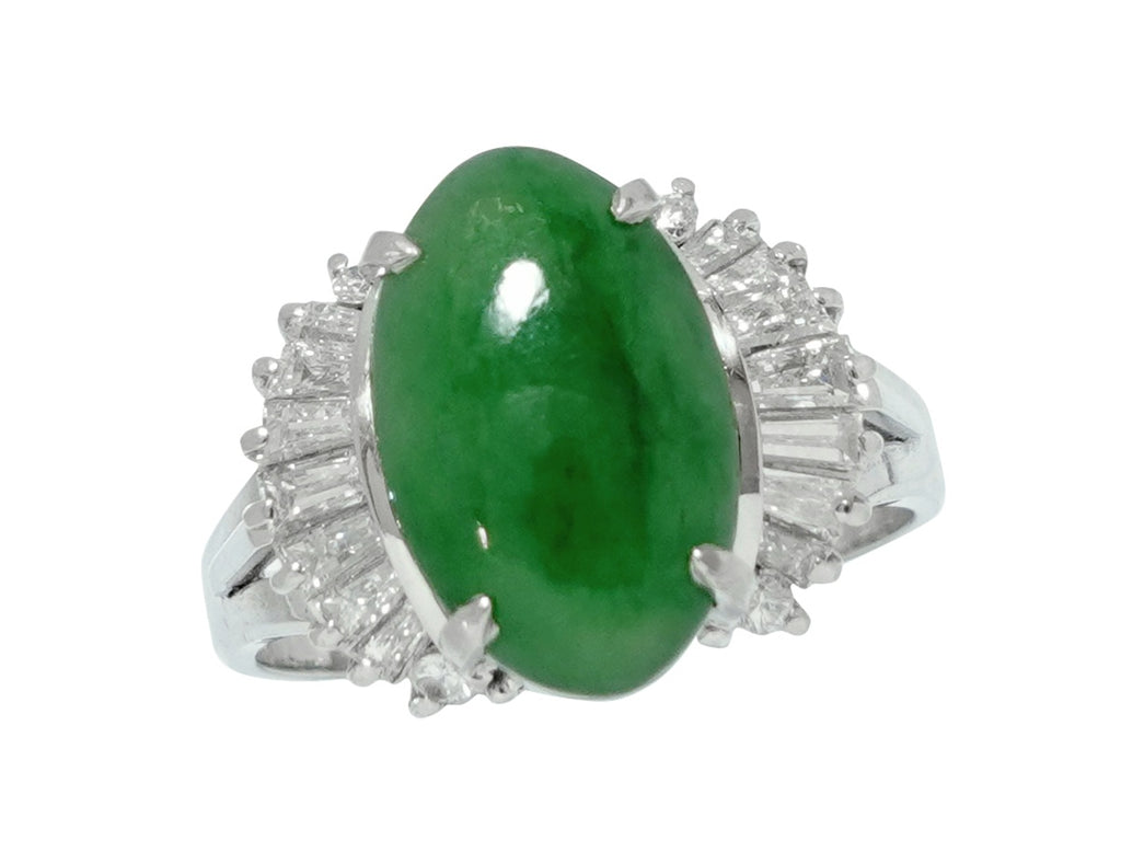 Jadeite Pt900翡翠 ダイヤモンドリング (NO.304688) – JEX宝石