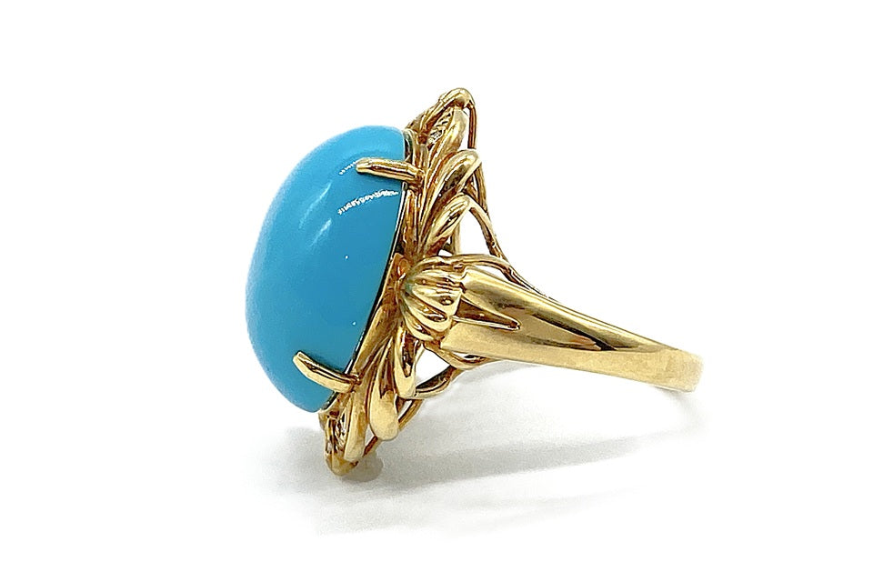 Turquoise K18トルコ石 ダイヤモンドリング (NO.304880) – JEX宝石