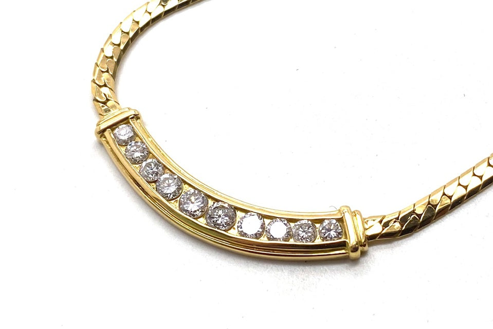 Diamond K18ダイヤモンドネックレス(NO.304966)