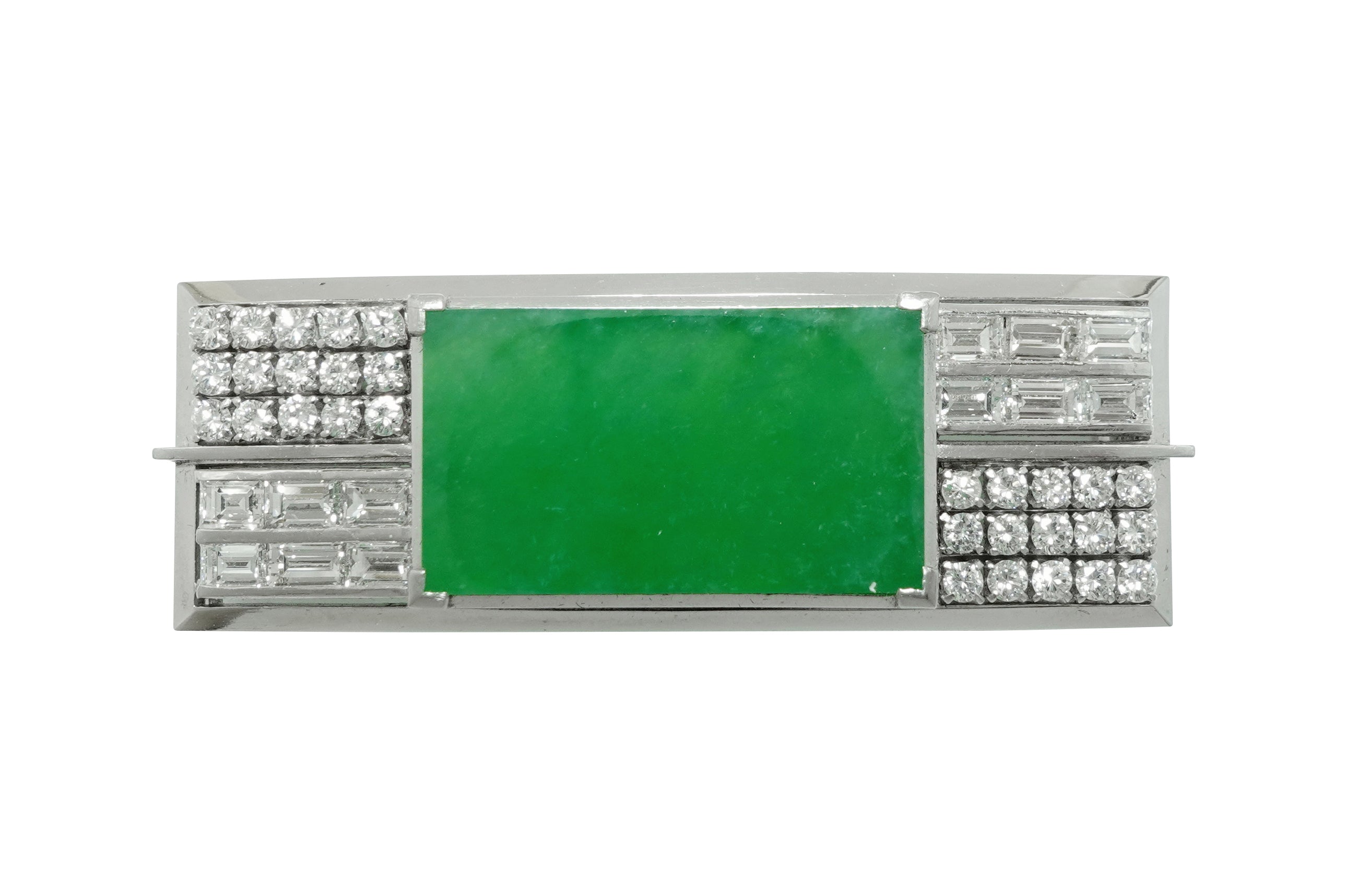 Jadeite Pt900翡翠 ダイヤモンド帯留 (NO.305075) – JEX宝石ギャラリー