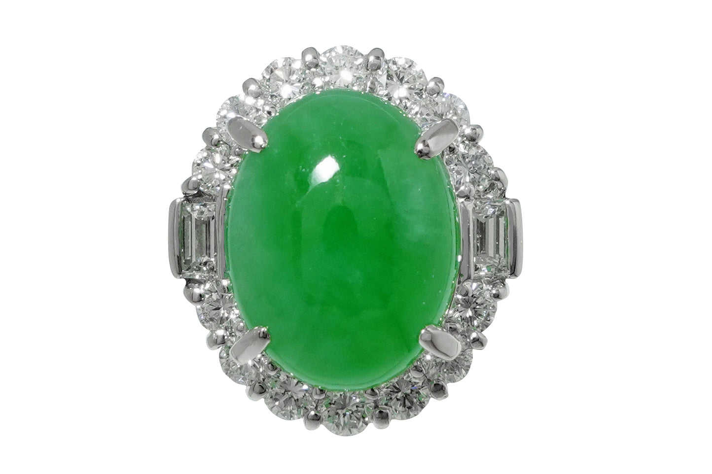 Jadeite Pt900翡翠 ダイヤモンドリング (NO.305101) – JEX宝石 