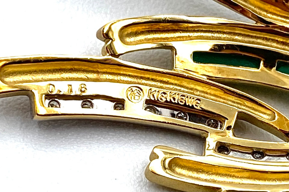 【山崎裕見子】K18/WGダイヤモンド カルセドニーペントップ＆イヤリング（ラバーNC付） (NO.305131)