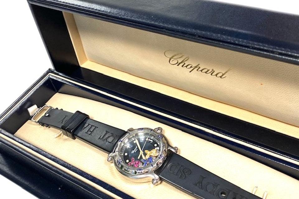 CHOPARD 【ショパール】SSブルー/イエローサファイヤ ルビー腕時計(クオーツ) (NO.305137)