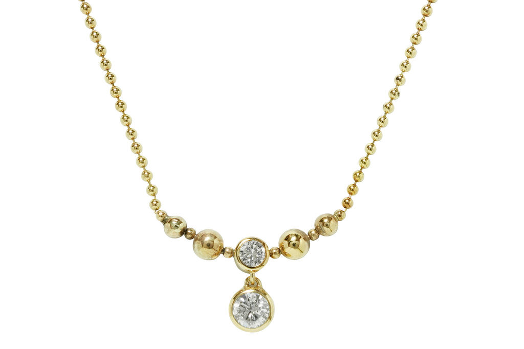 Diamond K18ダイヤモンドネックレス (NO.305184)