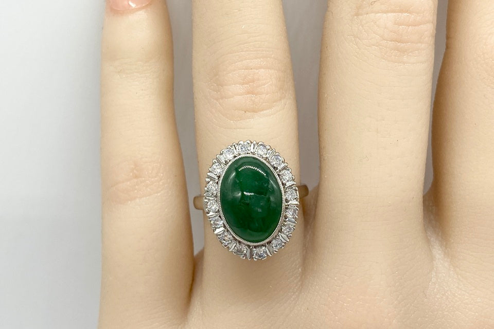 Jadeite Pm翡翠リング(NO.305202)