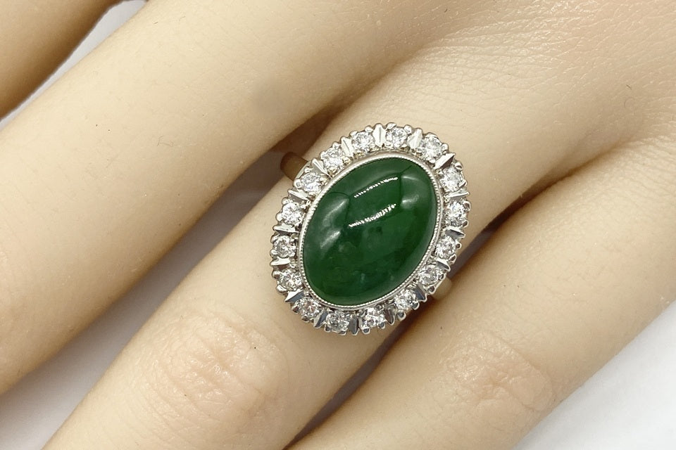 Jadeite Pm翡翠リング(NO.305202)