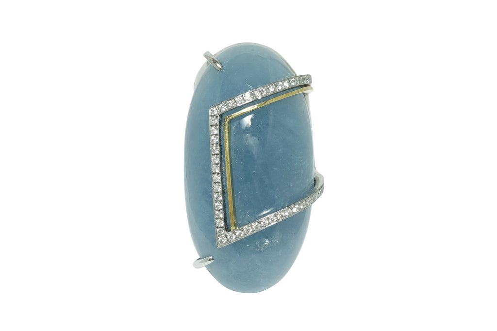 Aquamarine K18WGアクアマリン ダイヤモンドリング 89.9ct! (NO.305262)