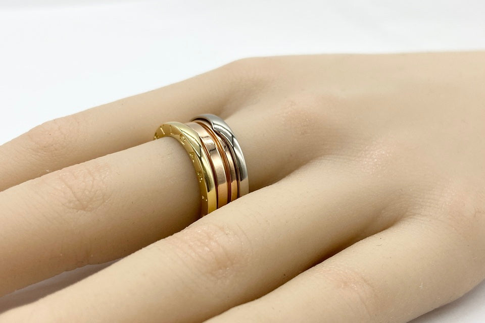 BVLGARI 【ブルガリ】K18/WG/PGリング　　ビーゼロワン (NO.305285)