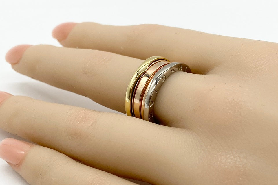 BVLGARI 【ブルガリ】K18/WG/PGリング　　ビーゼロワン (NO.305285)