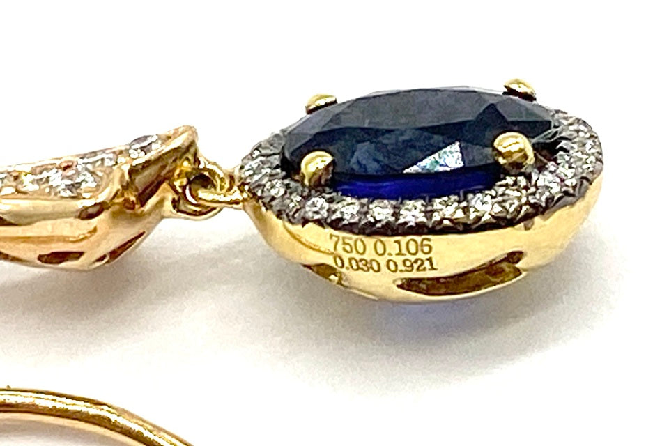 Sapphire K18PG/WGサファイヤ ダイヤモンドピアス (NO.305330)