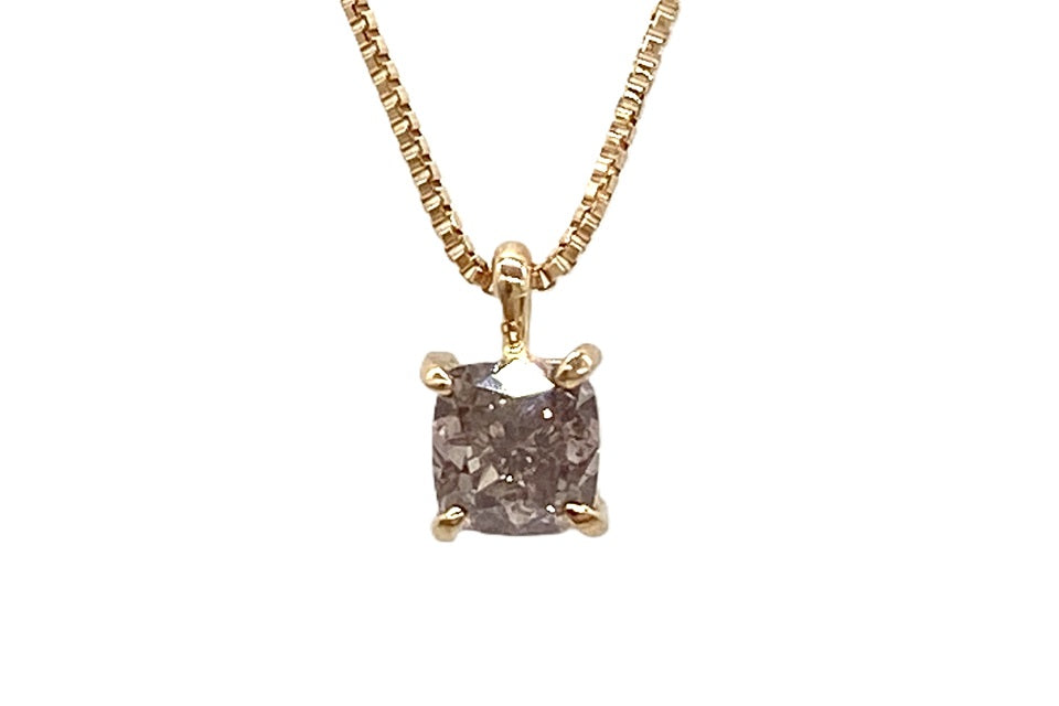 Pink Diamond K18PGピンクダイヤモンドペンダント　　FANCY DEEP　BROWNISH PINK (NO.305333)