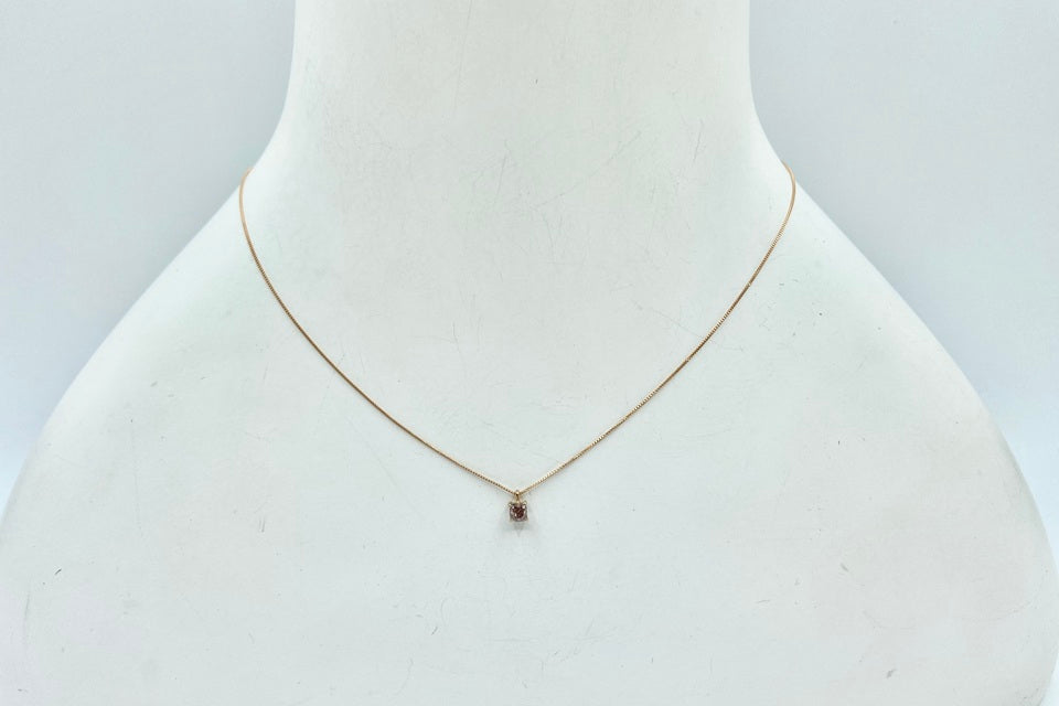 Pink Diamond K18PGピンクダイヤモンドペンダント　　FANCY DEEP　BROWNISH PINK (NO.305333)