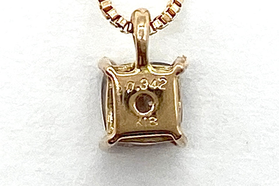 Pink Diamond K18PGピンクダイヤモンドペンダント　　FANCY DEEP　BROWNISH PINK (NO.305333)