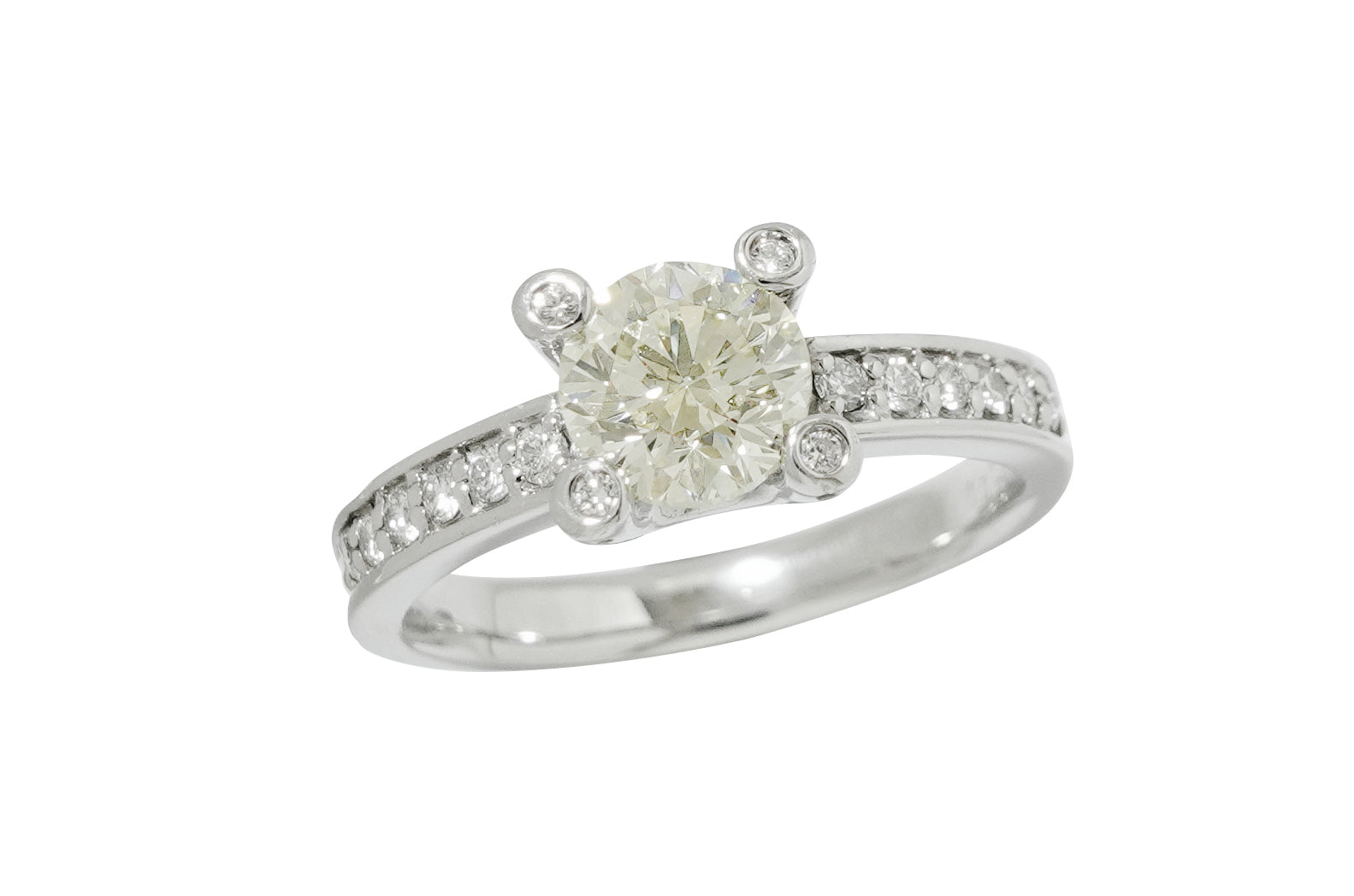 天然ダイヤ、Pt900 Pt900 天然ブラックダイヤモンド 天然ダイヤモンド 0.52ct リング