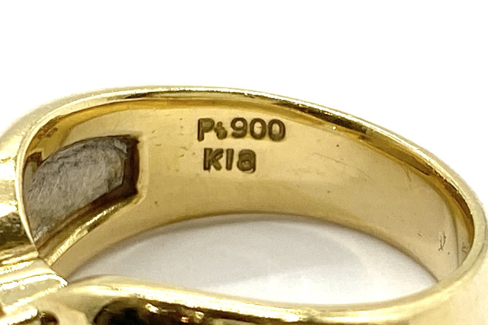 Diamond Pt900/K18ダイヤモンドリング (NO.305369)