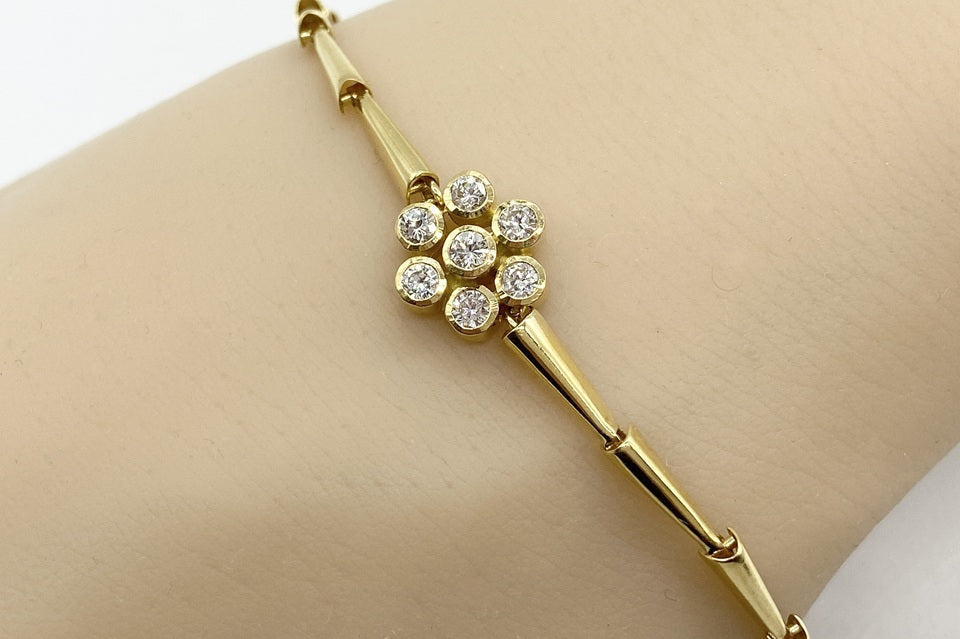 Diamond K18ダイヤモンドブレスレット (NO.305388)