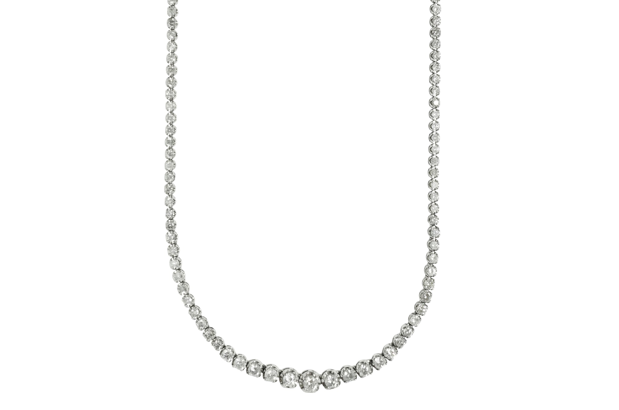 Diamond K18WGダイヤモンドネックレス (NO.305393)