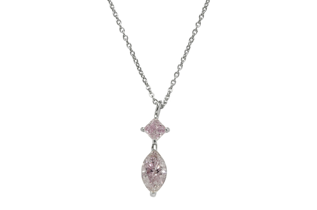 Pink Diamond Pt900/850(NC)ピンクダイヤモンドペンダント　FANCY PURPLISH PINK　0.5ctUP! (NO.305445)