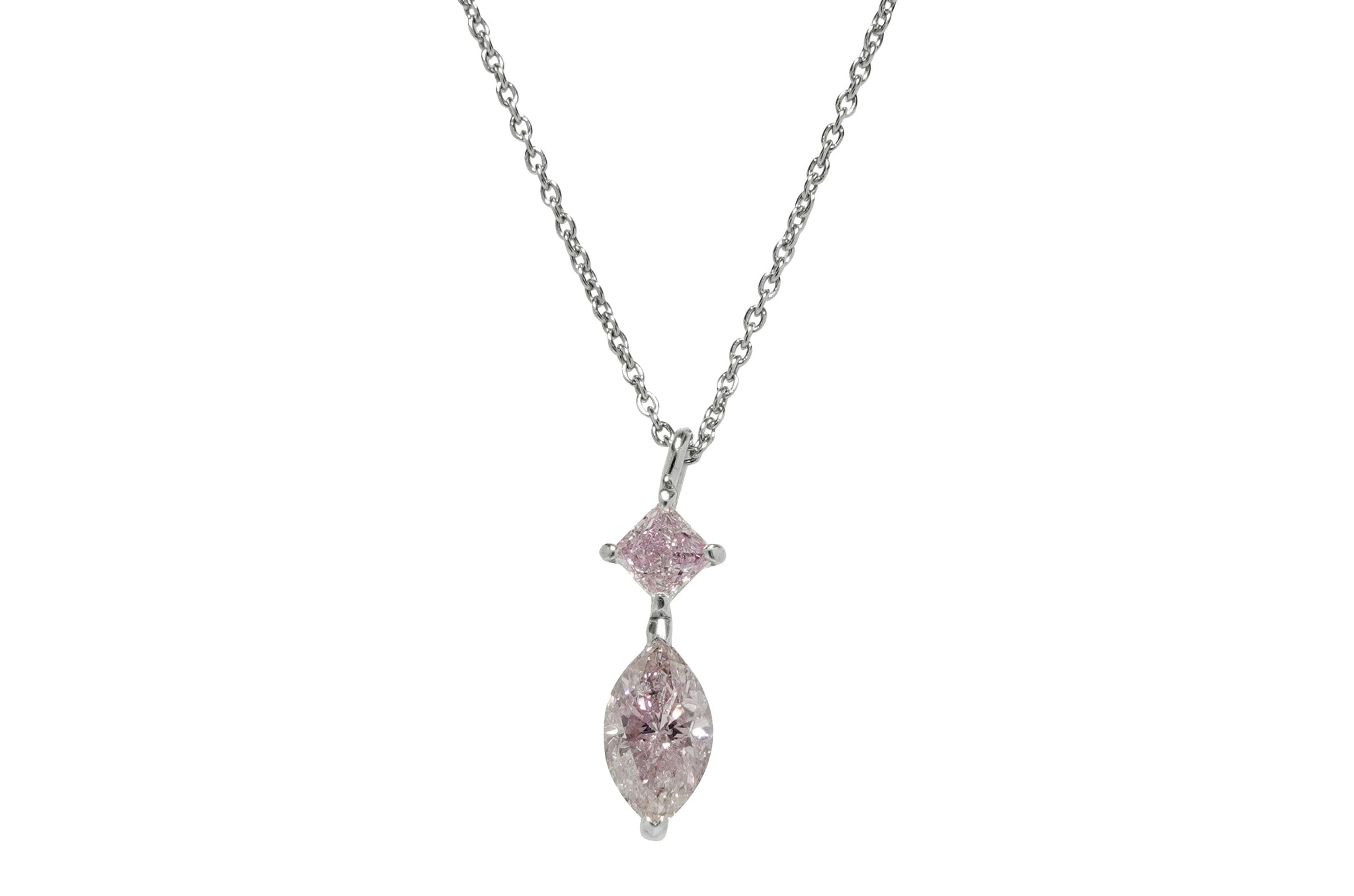 Pink Diamond Pt900/850(NC)ピンクダイヤモンドペンダント　FANCY PURPLISH PINK　0.5ctUP! (NO.305445)