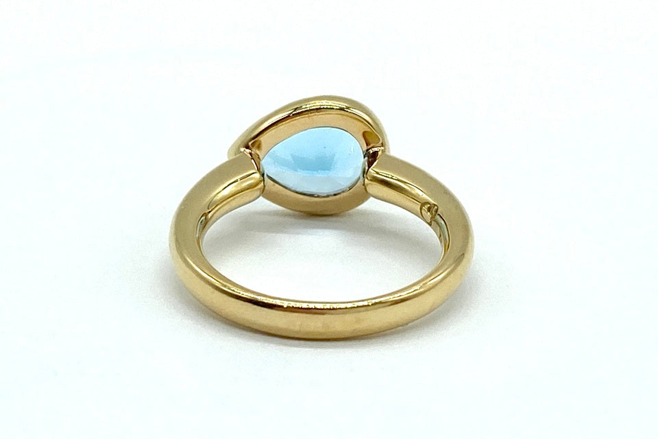 Blue Topaz K18ブルートパーズリング (NO.305455)