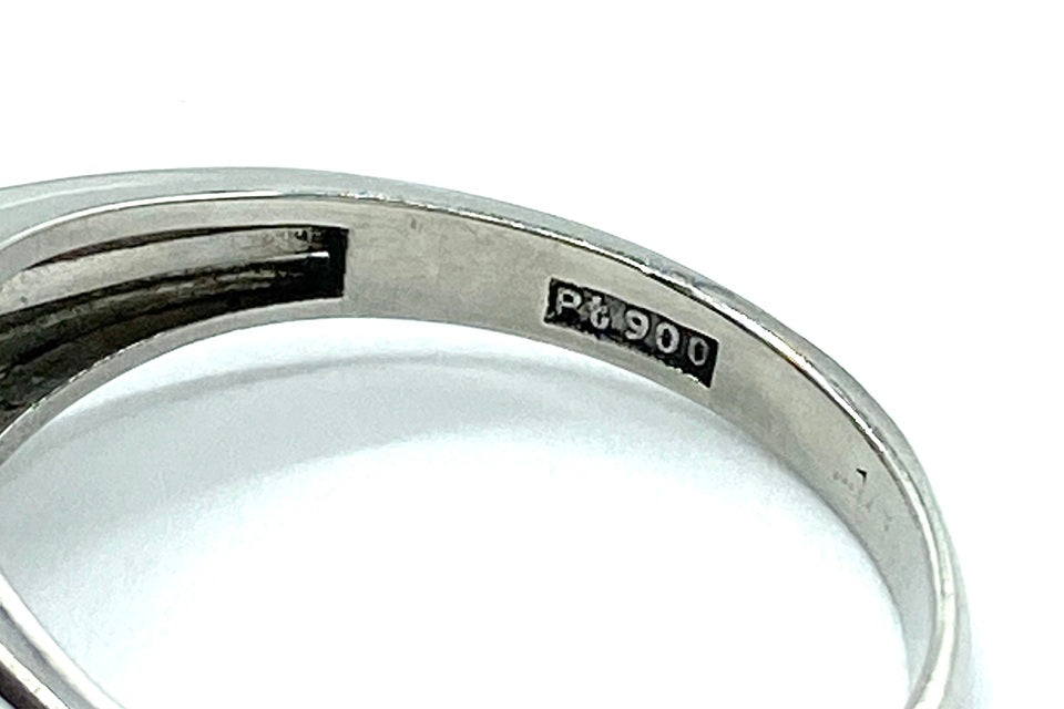 Sapphire Pt900サファイヤ ダイヤモンドリング (NO.305456)