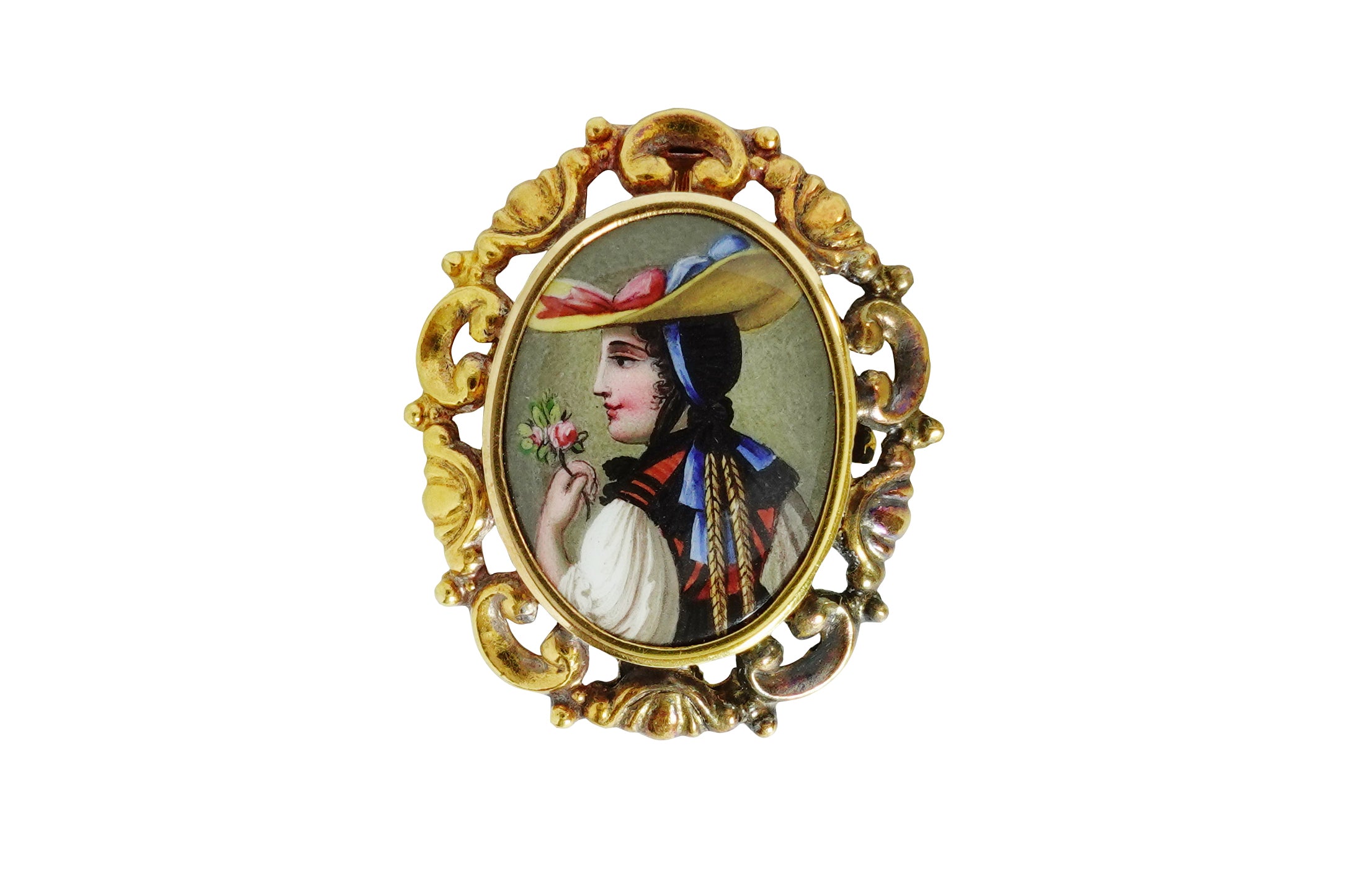 アンティーク】YGミニアチュール（線密画）ブローチ (NO.305473) – JEX