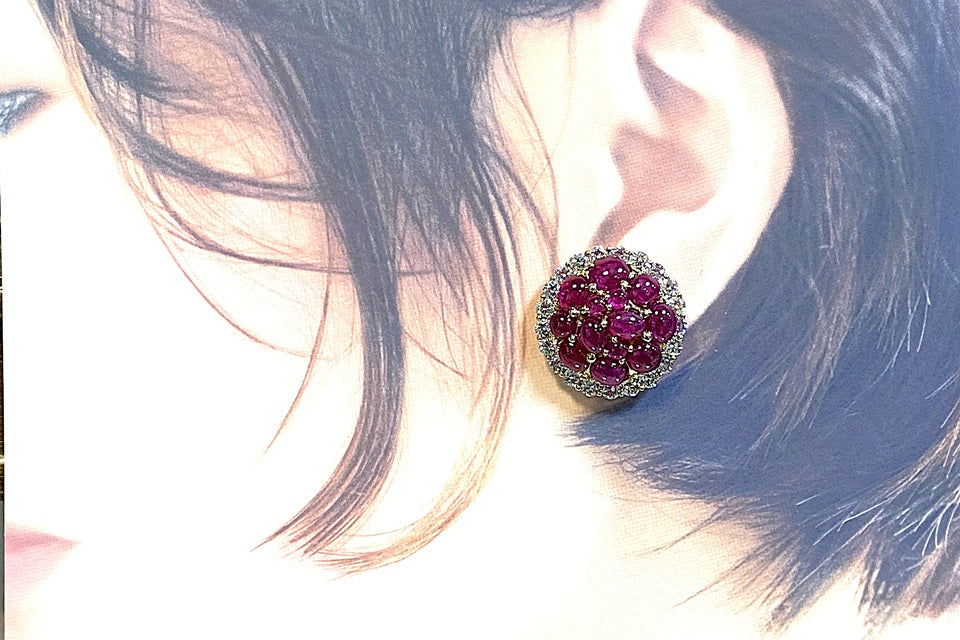 Ruby K18ルビー ダイヤモンドイヤリング (NO.305574) – JEX宝石 