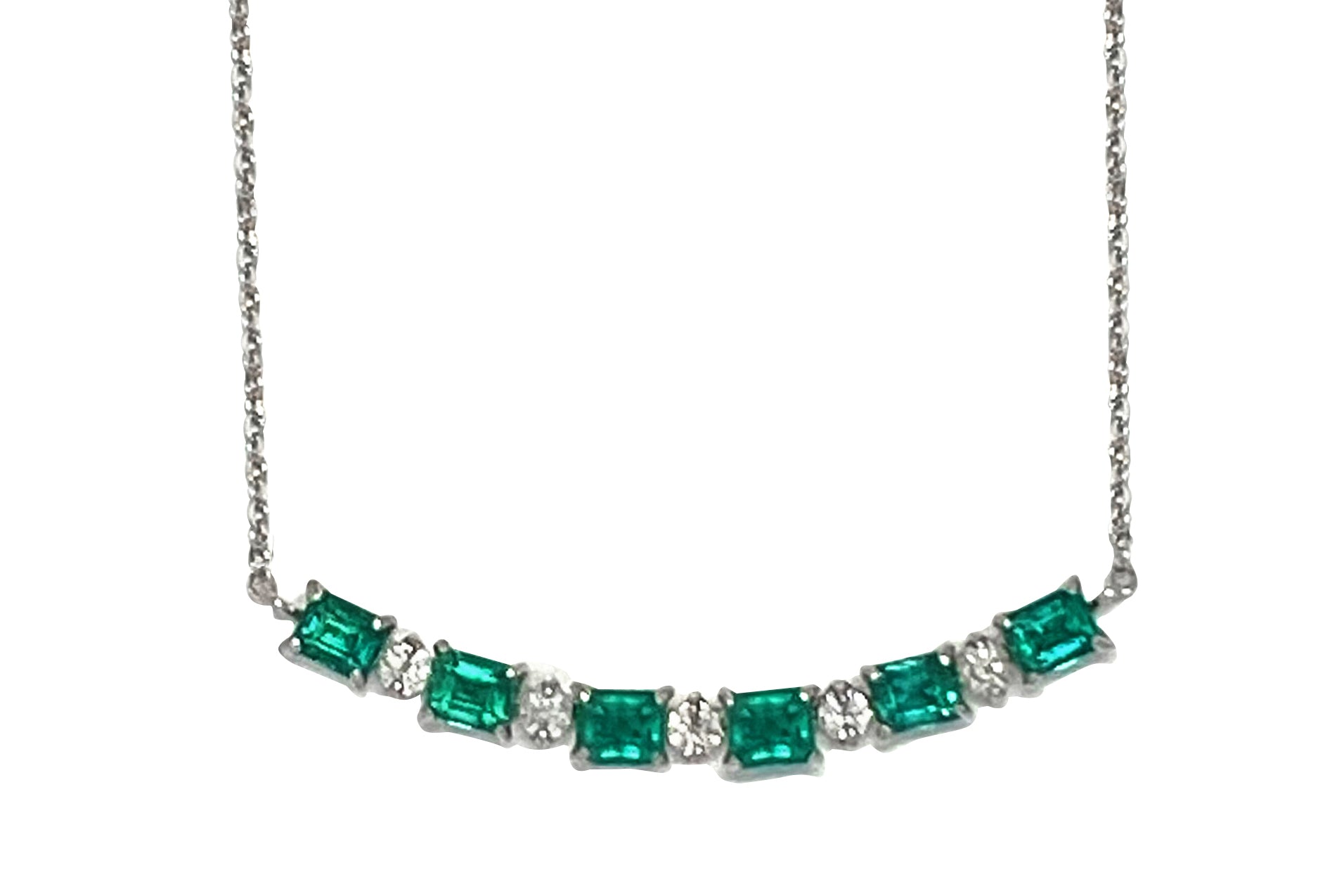 Emerald K18WGエメラルド ダイヤモンドネックレス (NO.305646) – JEX 