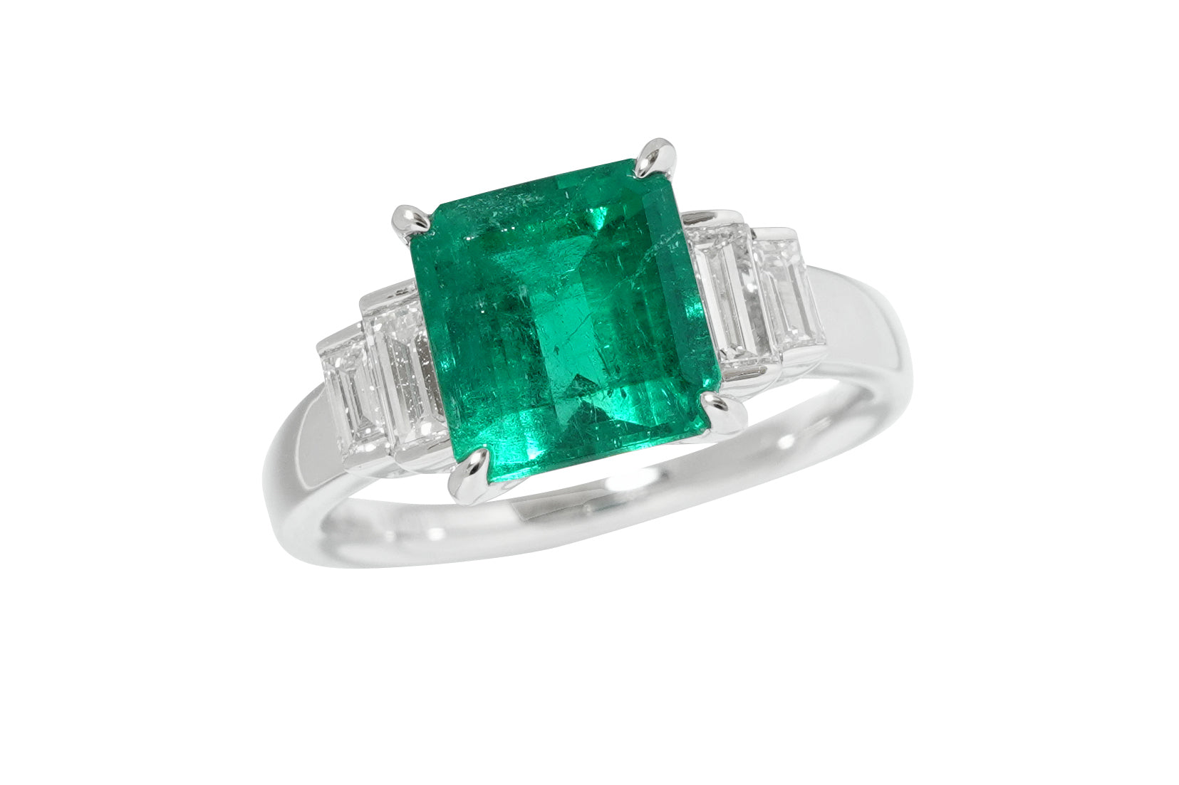 Emerald K18WGエメラルド ダイヤモンドリング (NO.305726) – JEX宝石 