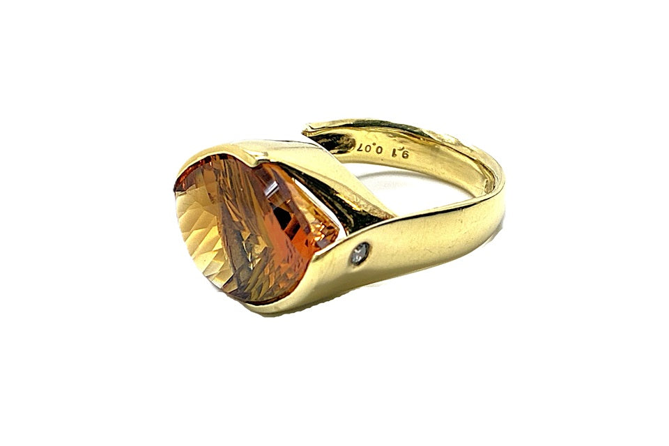 Citrine K18シトリン ダイヤモンドリング (NO.305869) – JEX宝石