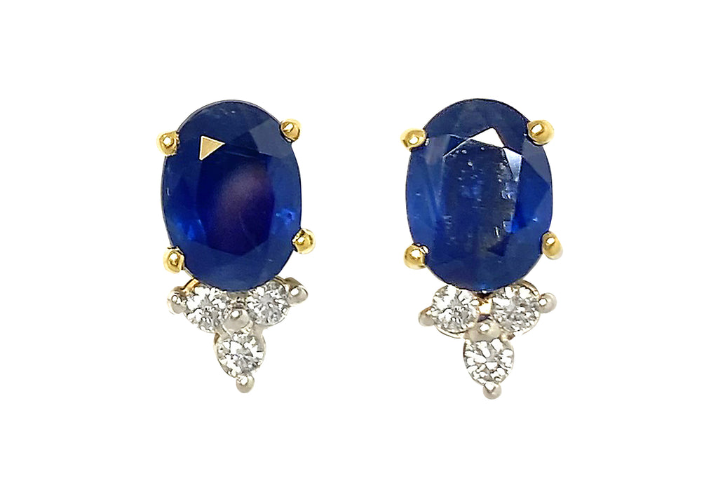 Sapphire K18サファイヤ ダイヤモンドイヤリング (NO.305946) – JEX 