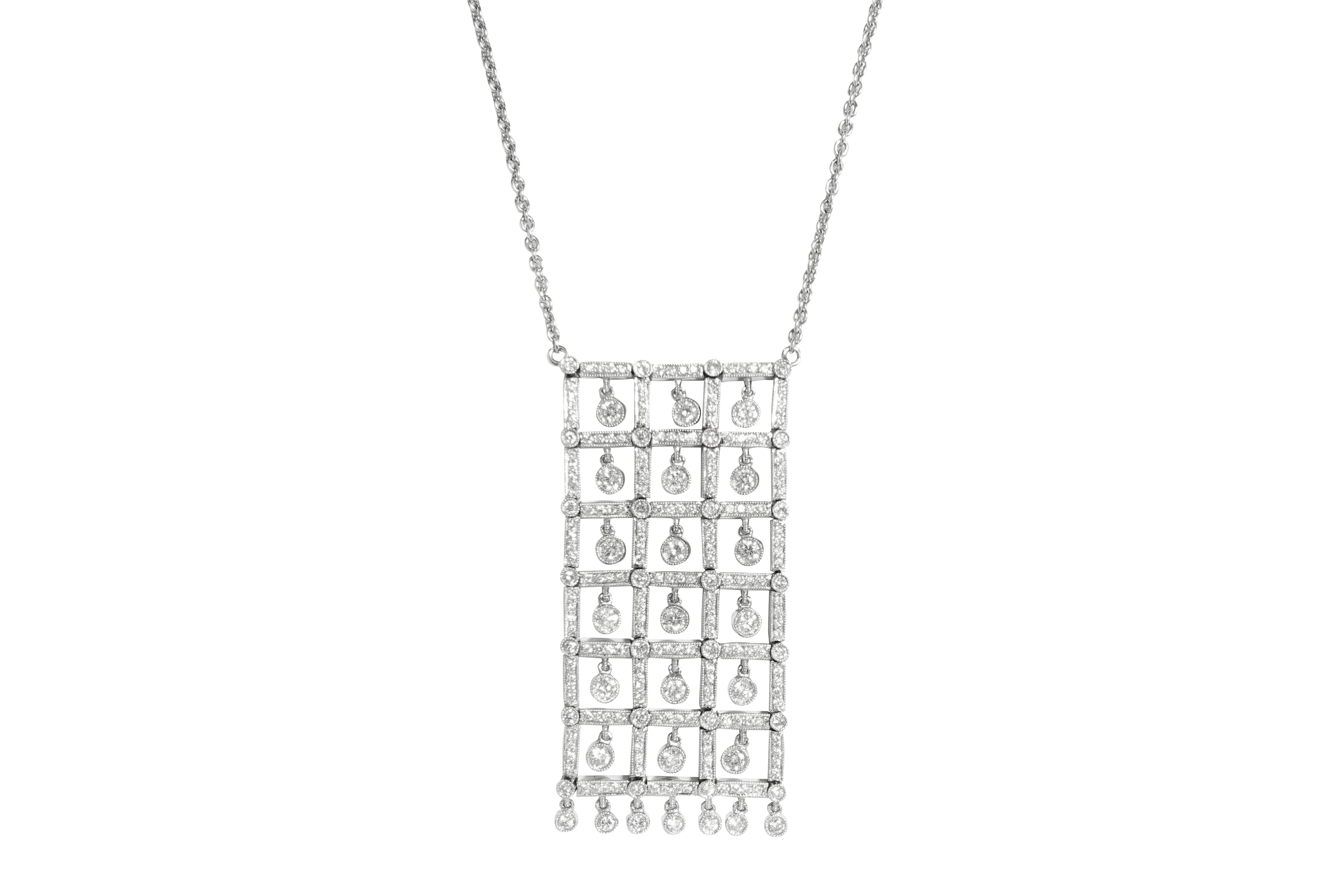 Diamond K18WGダイヤモンドネックレス (NO.306089) – JEX宝石