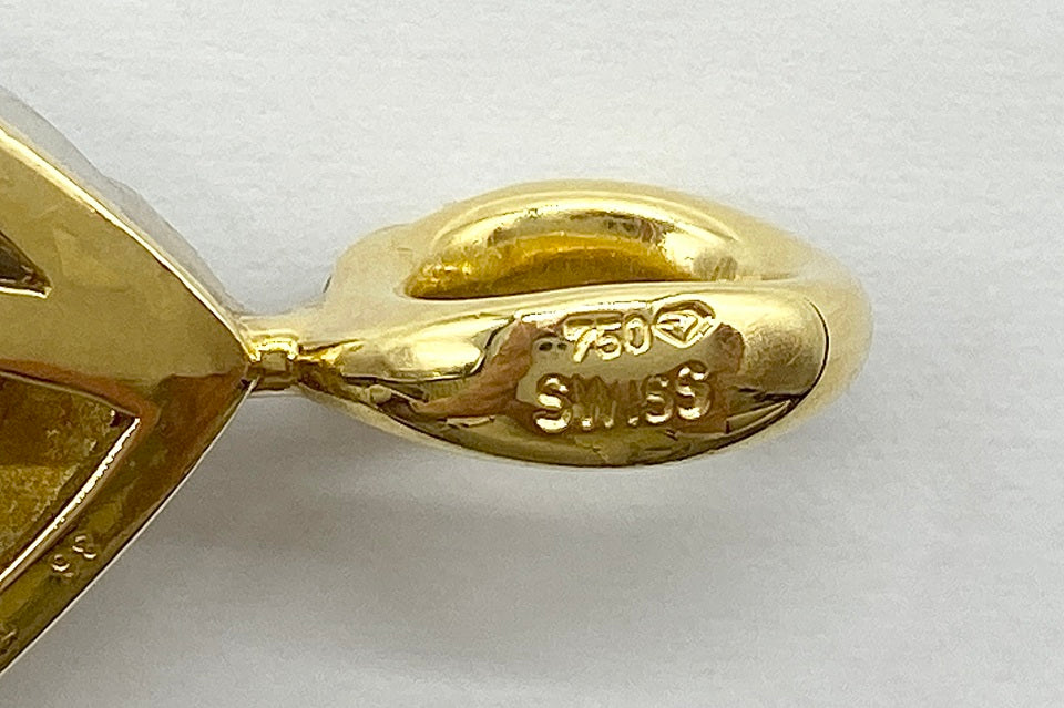 Garnet K18/WGガーネット ダイヤモンドペントップ (NO.49832)