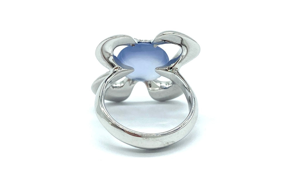 JOAQUIN BERAO 【ホアキン べラオ】K18WGカルセドニー ダイヤモンドリング (NO.62286)