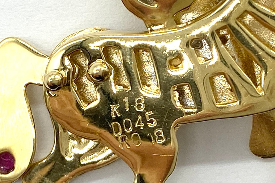 Diamond K18/WGダイヤモンド ルビーペンダント (NO.50118)