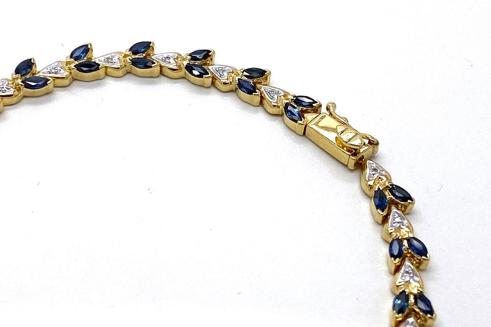 Sapphire K18/WGサファイヤ ダイヤモンドネックレス (NO.47699)