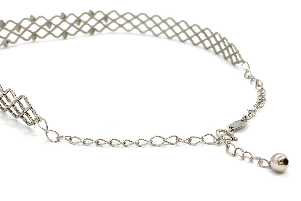 Diamond K18WGダイヤモンドネックレス (NO.48054)