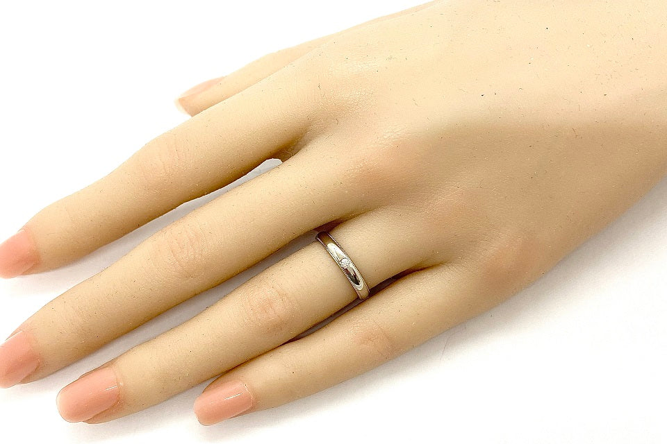 正規品保証美品 ミキモト Pt950 ダイヤ計0.34ct デザイン リング 指輪