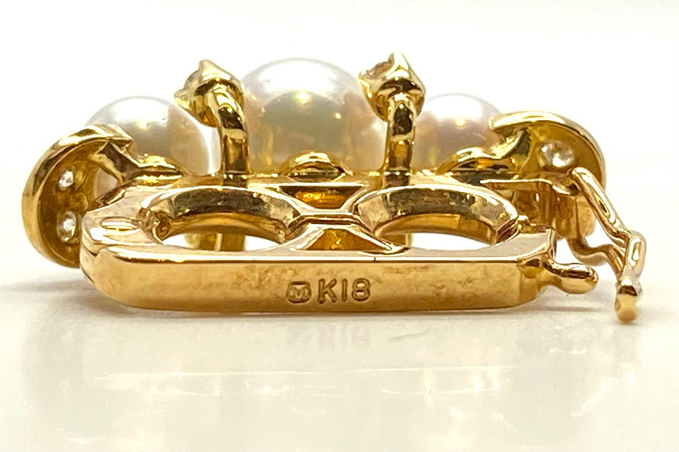 MIKIMOTO【ミキモト】K18アコヤパールショートナー (NO.48125)