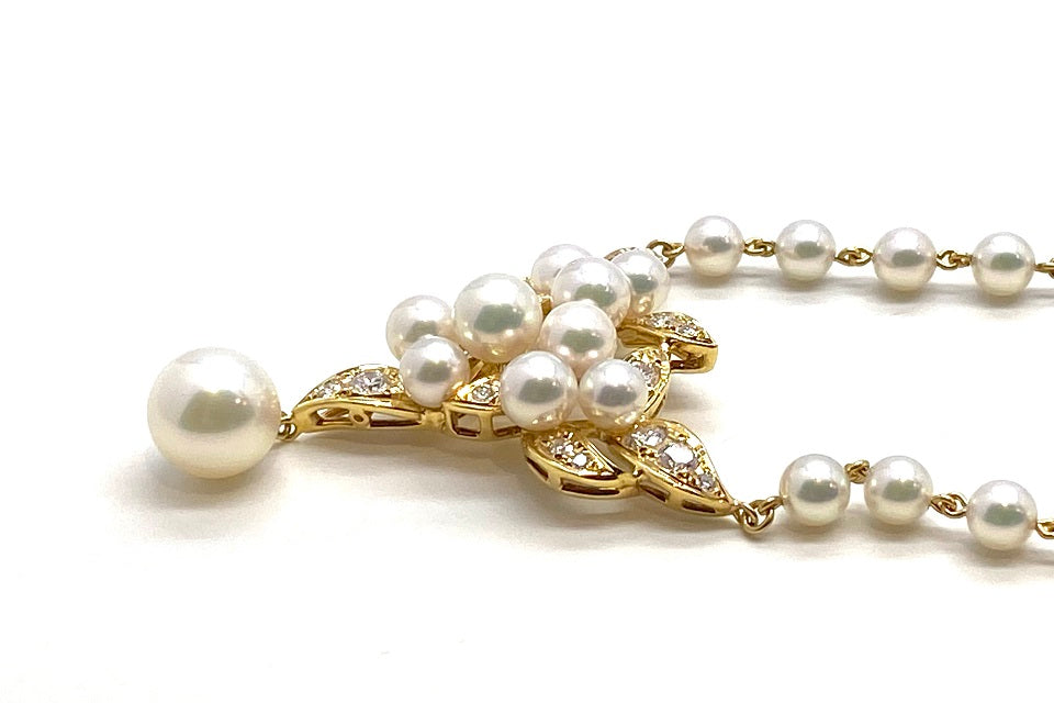 MIKIMOTO 【ミキモト】K18アコヤパール ダイヤネックレス (NO.48138-B) – JEX宝石ギャラリーオンラインショップ