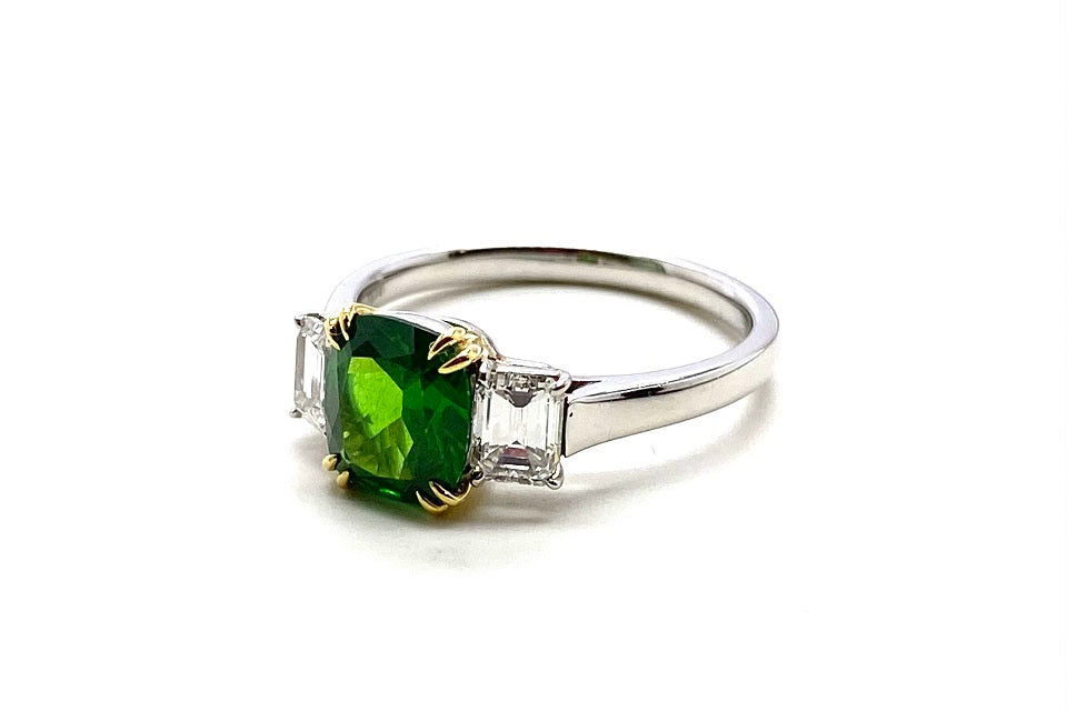 Demantoid Garnet Pt950/K18デマントイドガーネット ダイヤモンドリング (NO.48304-B) –  JEX宝石ギャラリーオンラインショップ