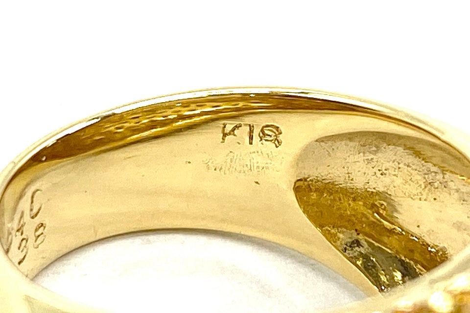 Golden Sapphire K18/WGゴールデンサファイヤ ダイヤモンドリング (NO.48682)