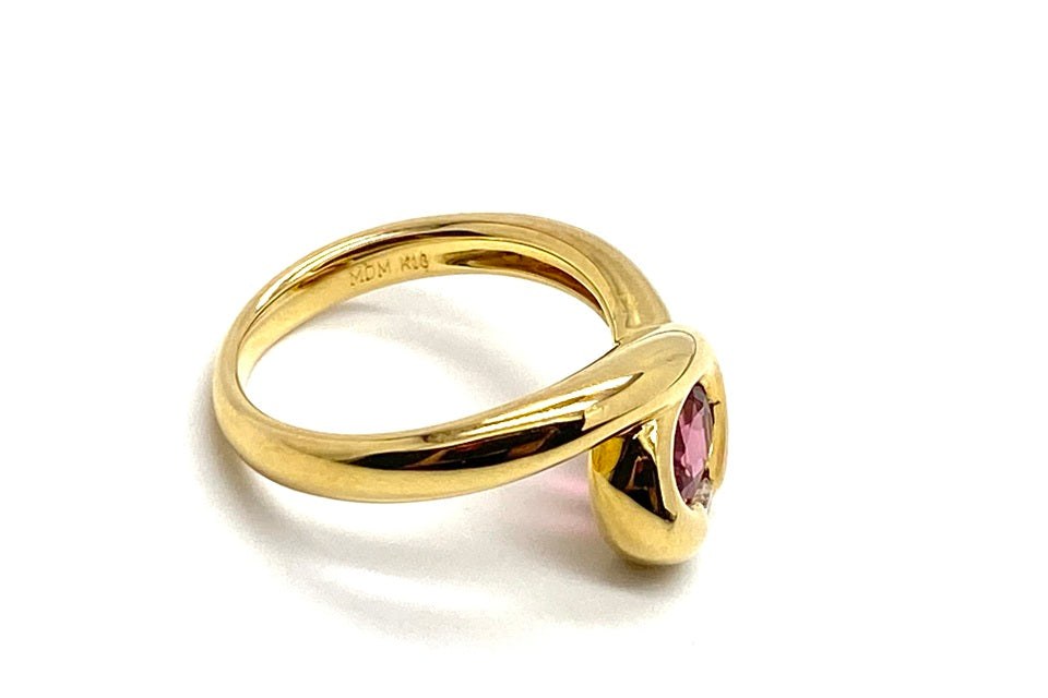 Pink Tourmaline K18ピンクトルマリン ダイヤモンドリング (NO.48846)