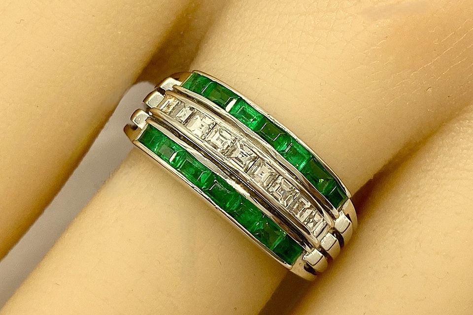 Pt900 エメラルド ダイヤモンド リング Emerald Pt900エメラルド ダイヤモンドリング (NO.48984) – JEX
