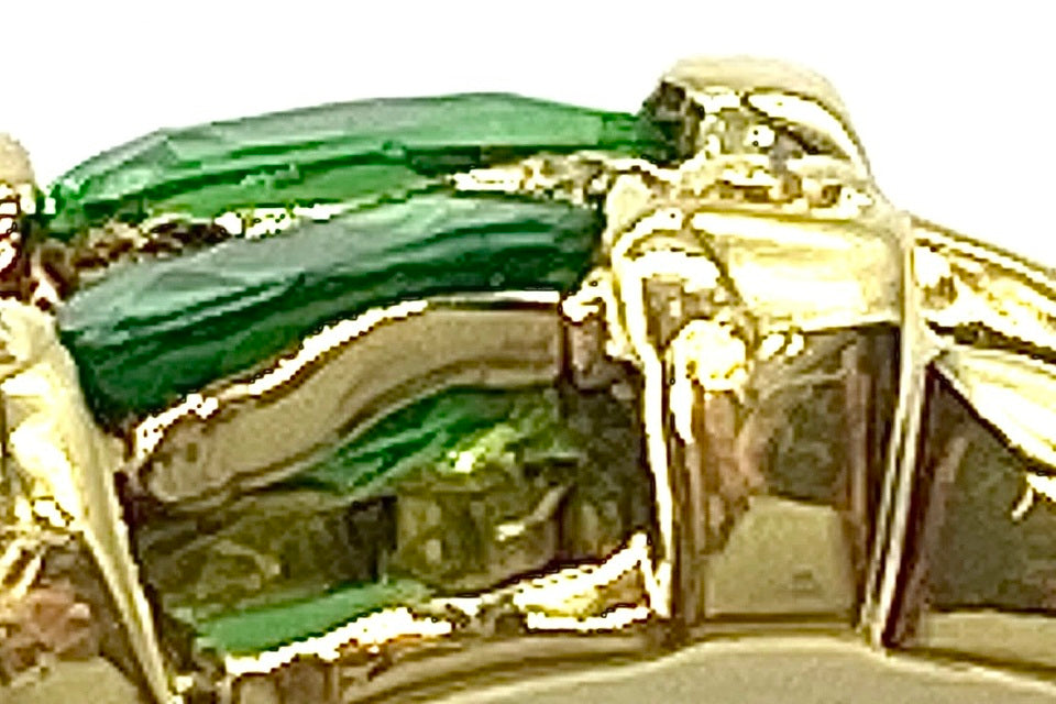 【Green Garnet】K18グリーンガーネット ダイヤモンドリング (NO.48992)