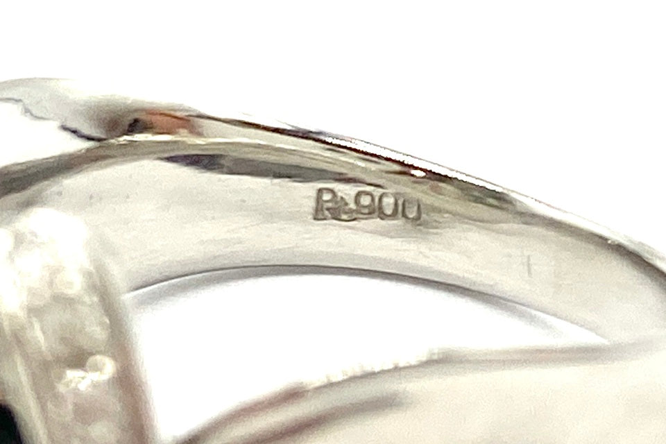 Bicolor Tourmaline Pt900バイカラートルマリン ルビー エメラルド ダイヤモンドリング (NO.49219)